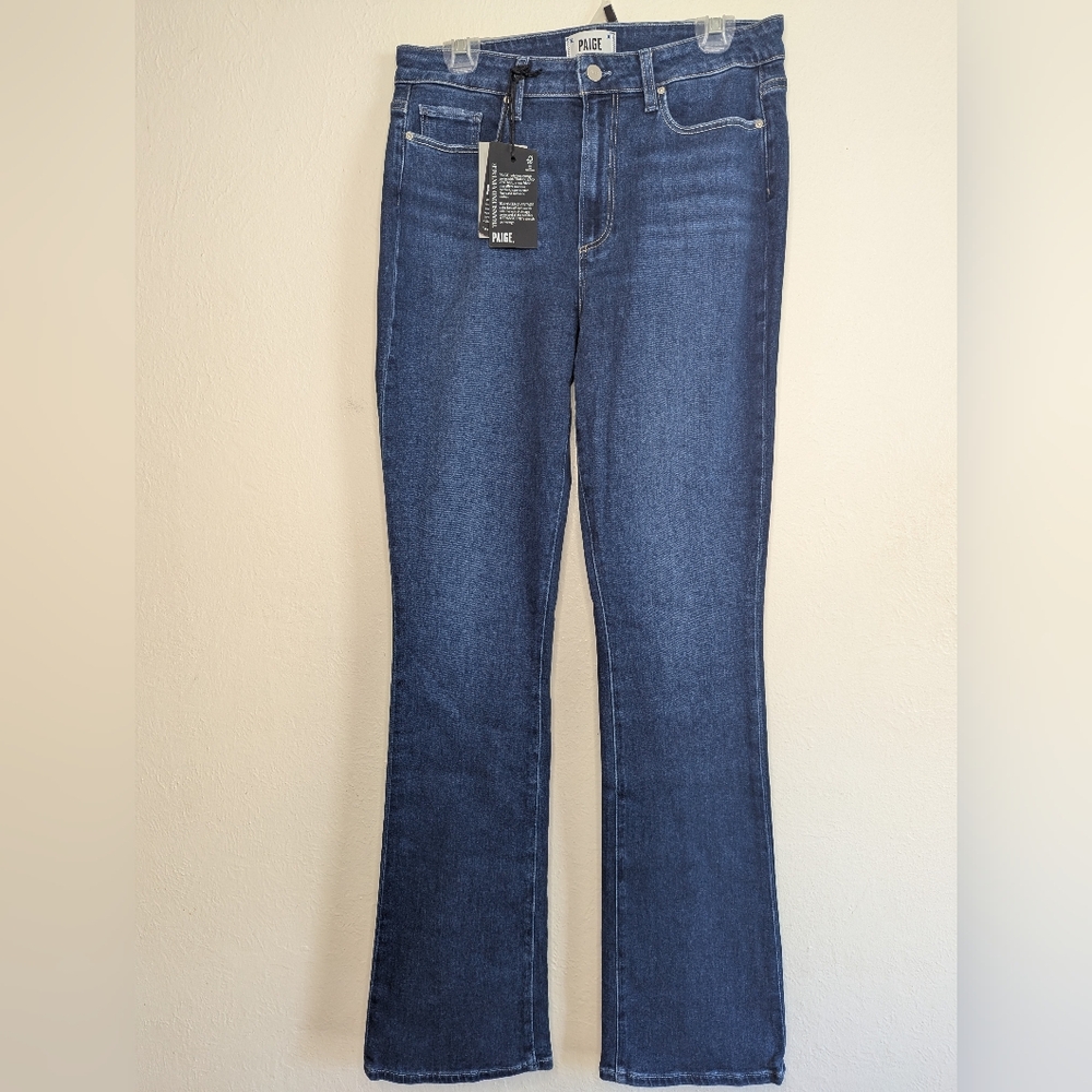 NWT PAIGE Transcend Vintage Hourglass High Rise Flare Jeans Women's Size 31